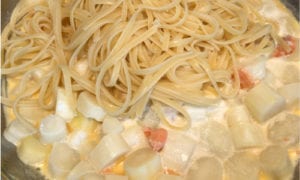 Spargel-Spaghetti mit Lachs-Forelle | Zubereitung